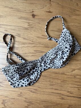 Leopard Print Underwire Bikini Top - DD